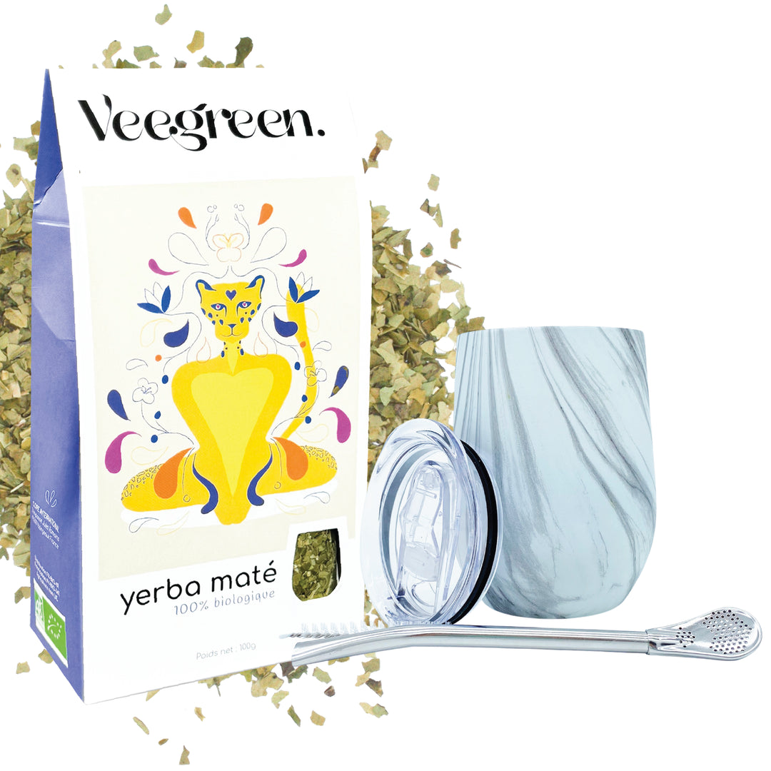 Coffret Yerba Mate + Calebasse Marbre